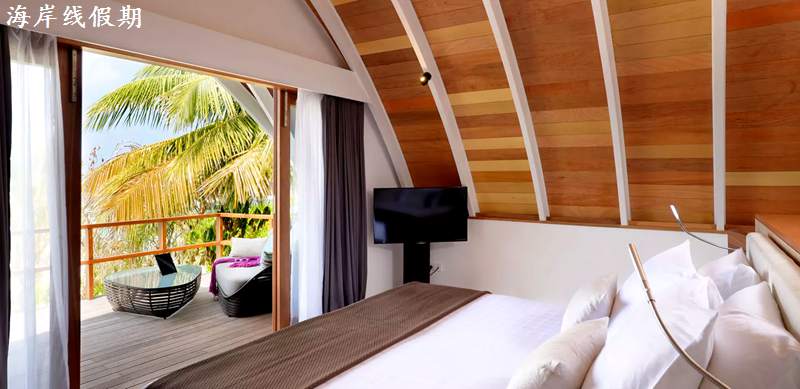 房型内部设施图片参考，如无边泳池与电视及音响， 豪华泳池别墅-Duplex Pool Villas maldievs(坎多卢岛 Kandolhu Maldives) 